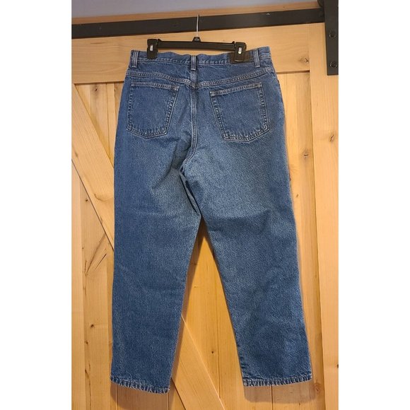 Vintage LL Bean Womens Size 16 P Relaxed Fit Plaid Cotton Lined Jeans Double L - Picture 2 of 16